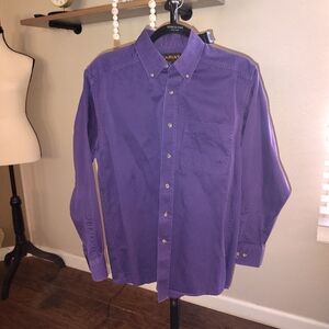 Ariat Men's Casual Button Down in Rich Purple Size Medium